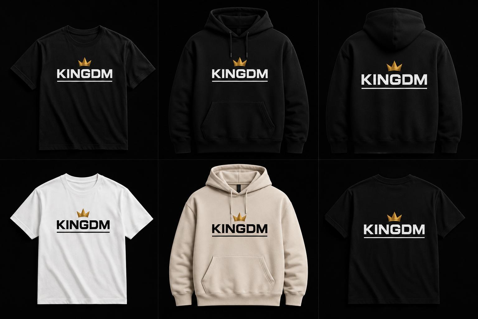 KINGDM T-shirts und Hoodies mit Logo