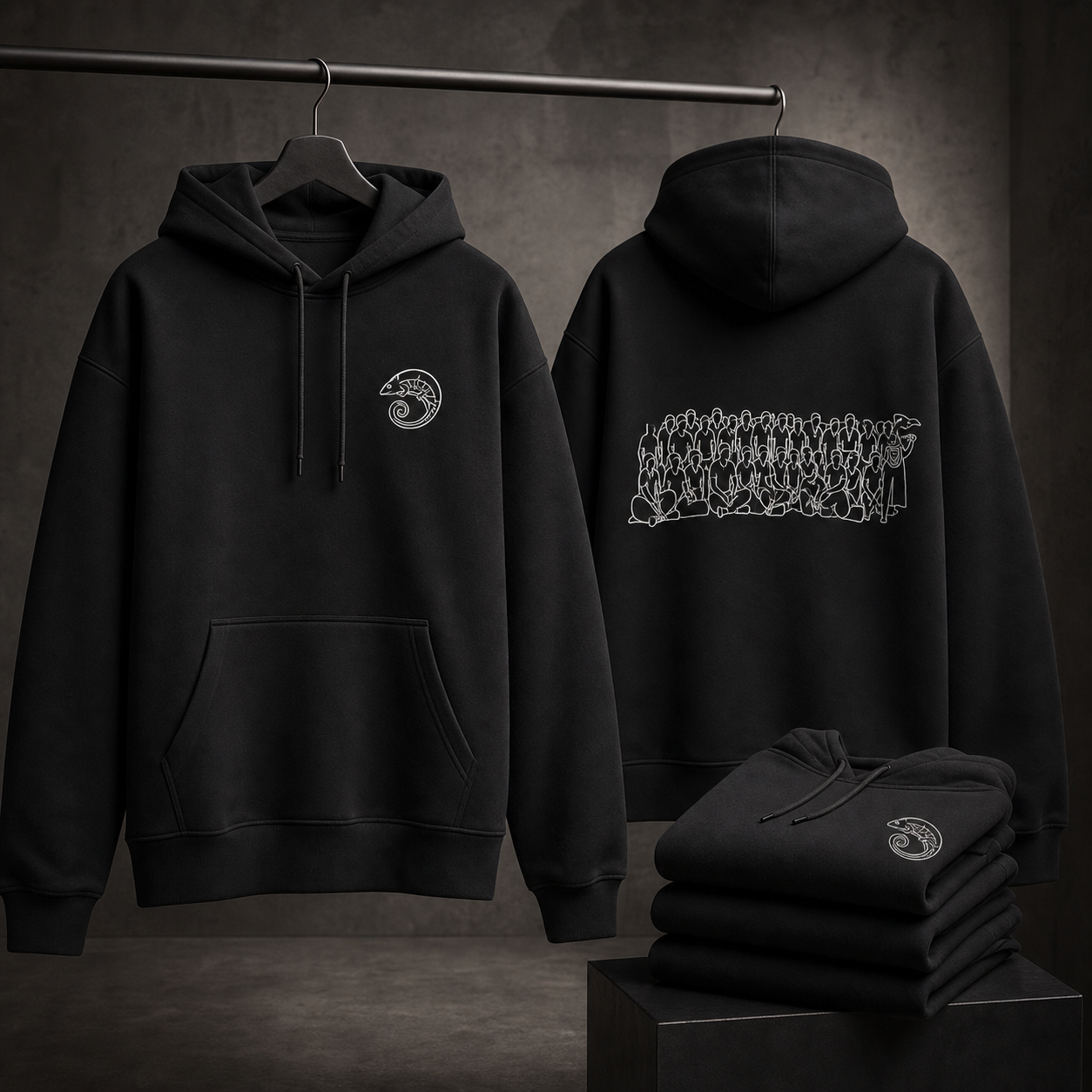 Premium Hoodie schwarz personalisiert